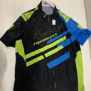 NEW Mens 4UCYCLING Performance Quick Dry Biking shirt Sz 3XL black/blue/green